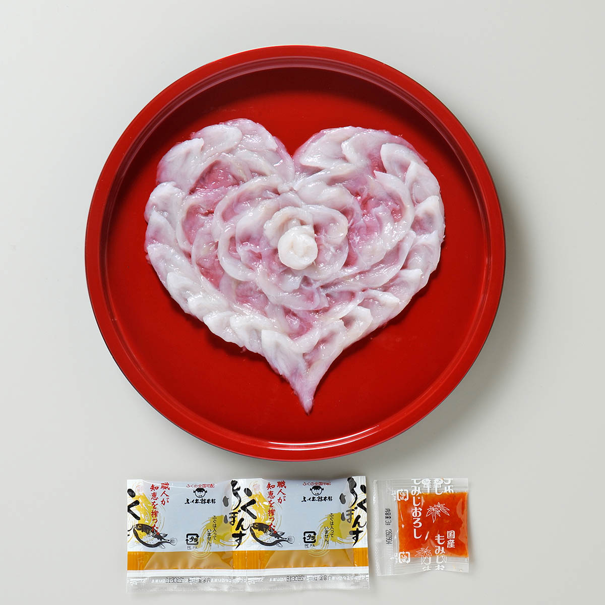 【父の日:お届け期間6月19日-21日】山口県萩産活〆まふく刺身ハート盛り 26父VT