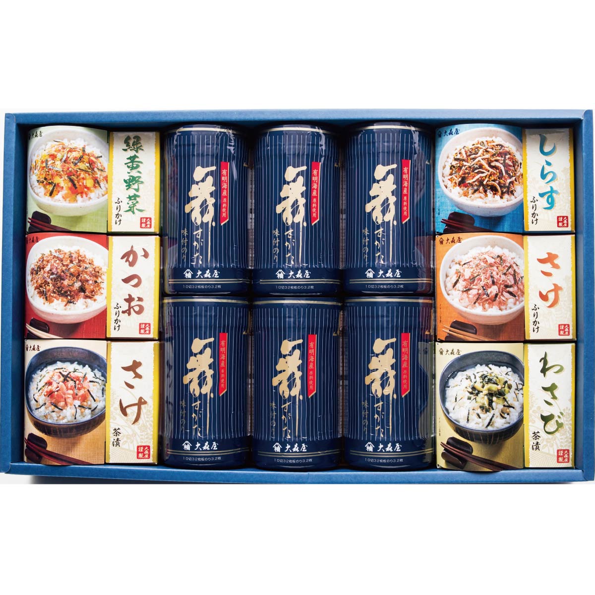 【出荷期間:10月1日-12月22日】大森屋 卓上のり・お茶漬け・ふりかけ詰合せB　NTF－50G