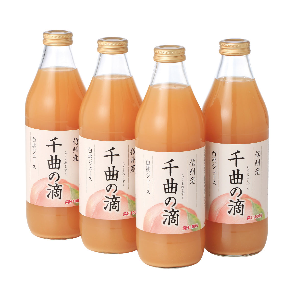 信州産白桃ジュース「千曲の滴（ちくまのしずく）」