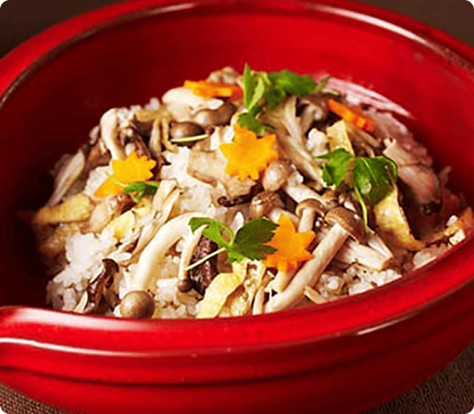 きのこのすっぽん炊き込みご飯