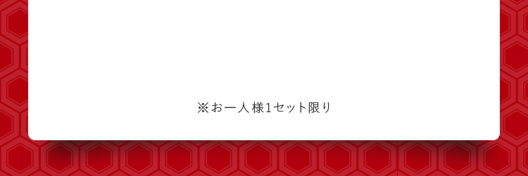 ※お一人様1セット限り