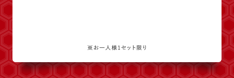 ※お一人様1セット限り