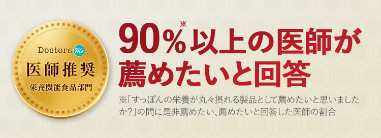 90%以上の医師が薦めたいと回答