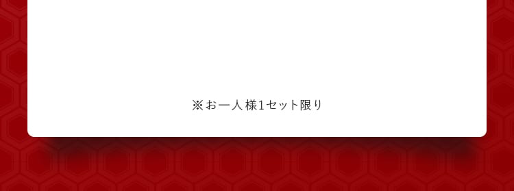※お一人様1セット限り