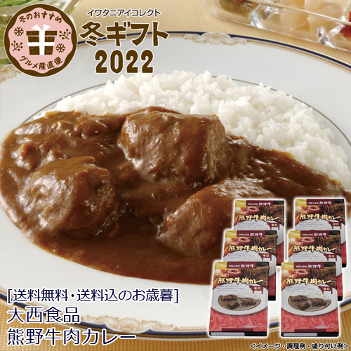 【早期割引5%OFF!11月11日(金)12:00まで】大西食品 熊野牛肉カレー